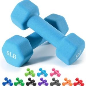 Portzon Weights Dumbbells 10 Colors Options Compatible with Set of 2 Neoprene Dumbbells Set,1-15 LB, Anti-Slip, Anti-roll, Hex Shape
