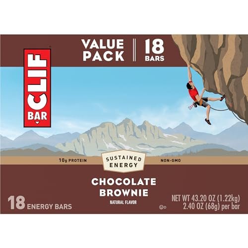 Clif Bar - Chocolate Brownie Flavor - Made with Organic Oats - 10g Protein - Non-GMO - Plant Based - Energy Bars - 2.4 oz. (18 Pack) - Image 11