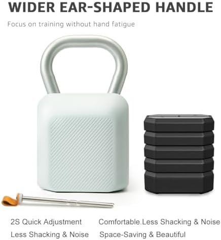 Adjustable Kettlebell Set,Quick Weight Change 8.5-40lb, Kettle Grip,Space-Saving Design for Home Gym Combo, Suitable for Strength Training - Image 6