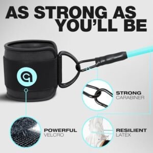 ActiveGear Ankle Resistance Bands with Cuffs – Ideal for Glutes, Legs & Core Workouts, Kickback Ankle Strap Set for Home Workout Equipment & Gym Fitness for Women and Men