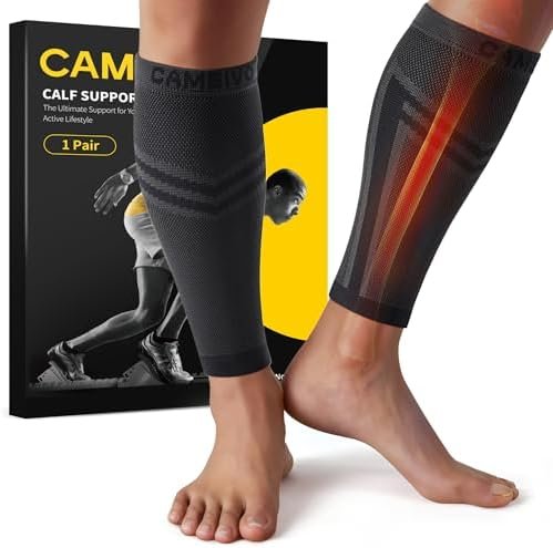 CAMBIVO Calf Compression Sleeve Men & Women- Shin Splint Brace Support for Legs Pain Relief, Varicose Vein Treatment