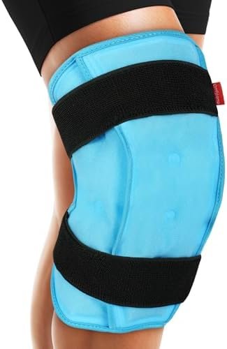 Comfytemp 3D Knee Ice Pack Wrap for Injuries Reusable Gel, FSA HSA Eligible, Knee Cold Pack Physical Therapy for Leg Pain Relief, Replacement, Arthritis, Muscle Recovery, After Surgery Gift, Women Men