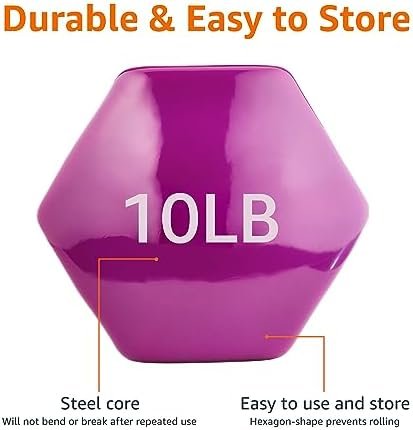 Amazon Basics Vinyl Coated Dumbbell Hand Weights - Image 3