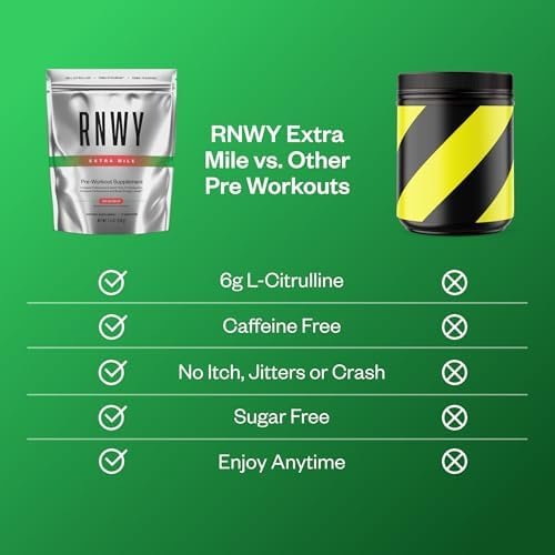 RNWY Chocolate Protein Powder Sour Watermelon Extra Mile Stim Free Preworkout Powder Bundle, 25g Vegan Protein, 5g Creatine Monohydrate Powder, 150mg Digestive Enzymes, 6g L-Citrulline - Image 8