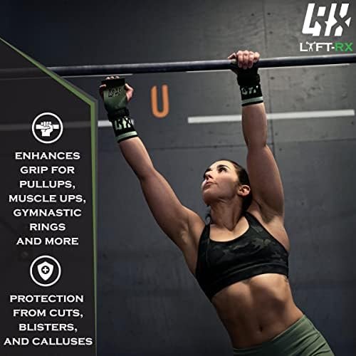 Carbon Fiber Hand Grips for Weightlifting, Cross Training, Pullup, Muscle Ups - No Hole Fingerless Grip, Gymnastics Fit, Men/Women Lift Gloves, Protects Palms & Enhances Grip - Image 2