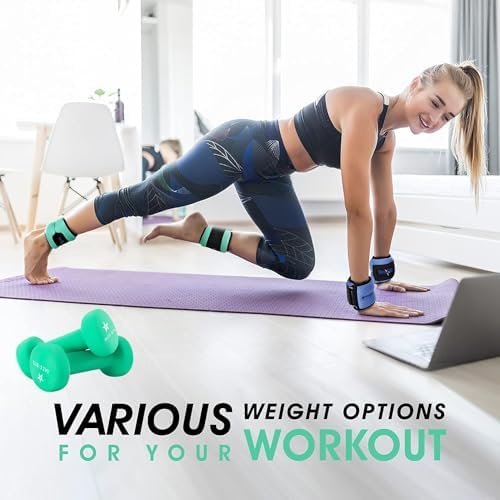 Yes4All Wrist & Ankle Weights Pair 1lb -10lbs, Adjustable Strap for Walking, Jogging, Pilates, Gym Fitness Workout for Women, Men - Image 6