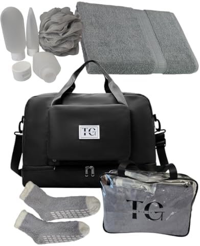 Gym Bag for Women Men With Shoes Compartment, Sports Duffle Bag tote Bag Small Carry on Weekender Overnight Bag Workout, Pregnancy gifts. Baby shower gifts.