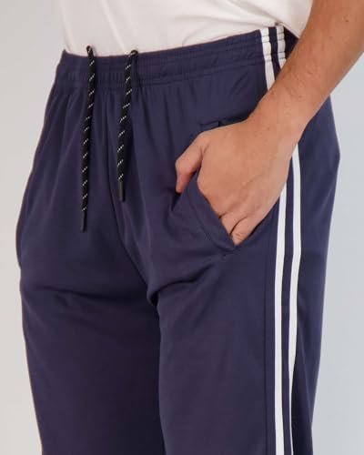 Real Essentials 3 Pack: Men's Mesh Athletic Gym Workout Lounge Open Bottom Sweatpants with Pockets (Available in Big & Tall) - Image 4