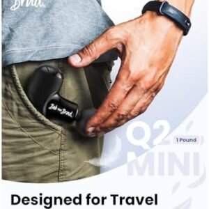 BOB AND BRAD Q2 Mini Massage Gun, Pocket-Sized Deep Tissue Massager Gun, Portable Percussion Muscle Massager Gun, Ultra Small & Quiet Muscle Massage Gun with Carry Case, FSA and HSA Eligible -Black