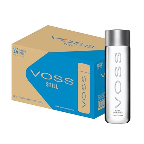 VOSS Water Artesian Still Water, 500 ml Plastic Bottles, 405.6 Fl.Oz (Pack of 24)