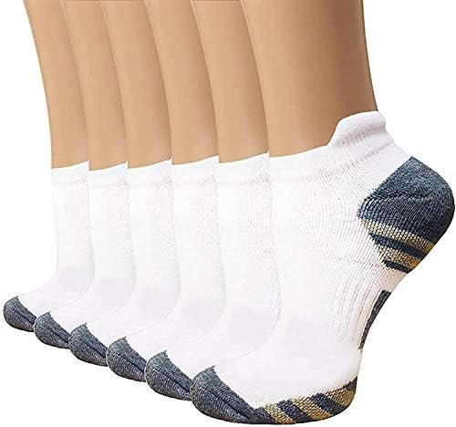 Copper Compression Socks Women and Men 6 Pairs – Circulation Arch Support Plantar Fasciitis Running Ankle Socks