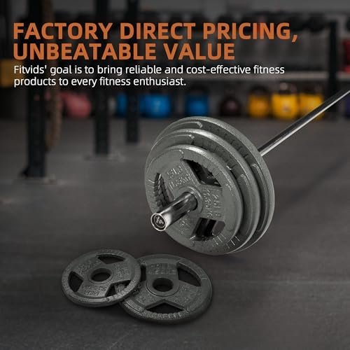 2-Inch Olympic Cast Iron Weight Plate for Strength Training & Weightlifting, Multiple Sizes - Image 4