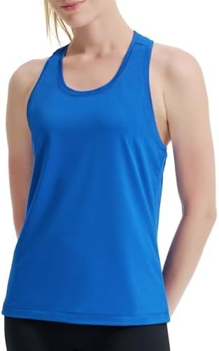 Women’s Racerback Workout Tank Tops Breathable Lightweight for Running Yoga Gym & Summer Loose Fit Casual Wear