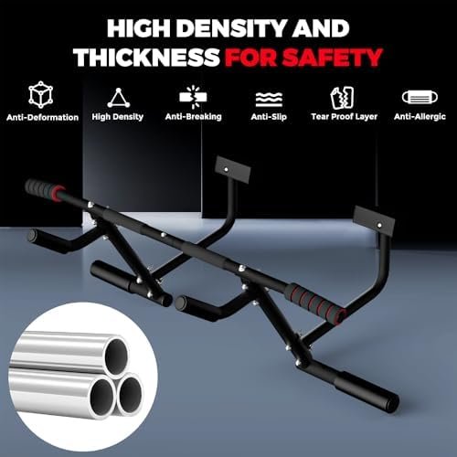 2025 Upgrade Multi-Grip Pull Up Bar for Doorway - 460 lbs Heavy Duty Chin-Up Bar for Home Gym Exercise, Door Frame Pull Up Bar for Almost All Doors - Image 7