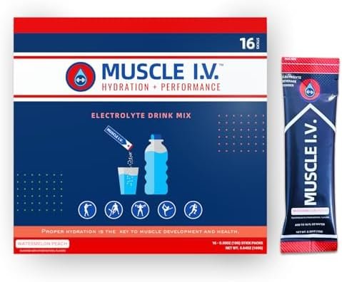 Hydration Electrolyte Drink Mix – Watermelon Peach – 16 Easy Open Single Serve Powder Sticks | Caffeine Free | Gluten Free | Soy Free | Non-GMO | 100% Vegan