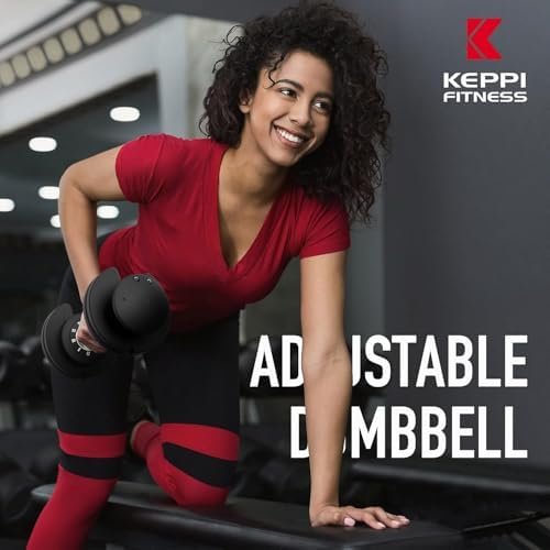 Keppi Adjustable Dumbbells Set, 25lb/55lb Dumbbells with Anti-Slip Metal Handle for Exercise & Fitness Fast Adjust Weight for Full Body Workout Fitness - Image 5