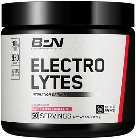 BARE PERFORMANCE NUTRITION, BPN Electrolytes Hydration Drink Mix, No Sugar, Keto, Salted Watermelon