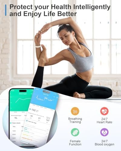 Smart Watch (Answer/Make Calls), 1.19" Smart Watches for Women 110+ Sports Modes Fitness Tracker with Blood Pressure/Heart Rate/Sleep Monitor, IP68 Waterproof Activity Tracker for Android and iPhone - Image 4