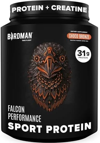 Falcon Performance Vegan Protein Powder, 31g Protein, 5g Creatine, 5g BCAA, Probiotics, Electrolytes, Pre Workout, Low Carb, Sugar Free & Dairy Free, Plant Based Chocolate Protein -19 servings