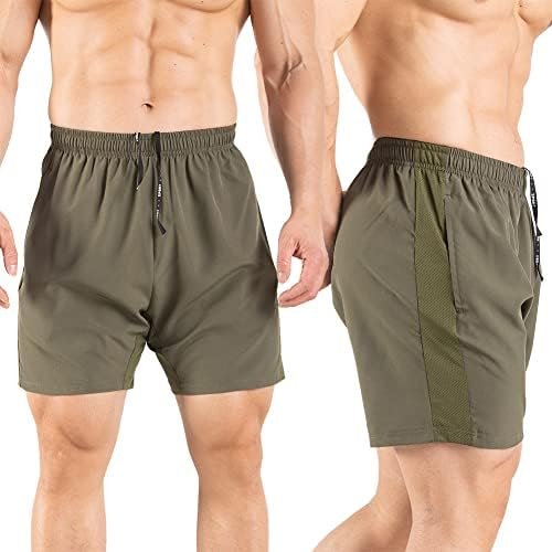 Men's 5" Running Shorts 2 Pack Quick Dry Athletic Workout Gym Shorts with Zipper Pockets - Image 3