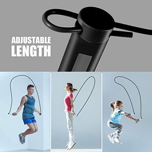 Jump Rope, Digital Weighted Handle Workout Jumping Rope with Calorie Counter for Training Fitness, Adjustable Exercise Speed Skipping Rope for Men, Women, Kids, Girls - Image 5