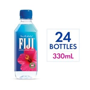 FIJI Natural Artesian Bottled Water 330mL / 11.15 Fl Ounce (Pack of 24) – 100% Natural Electrolytes – NEW