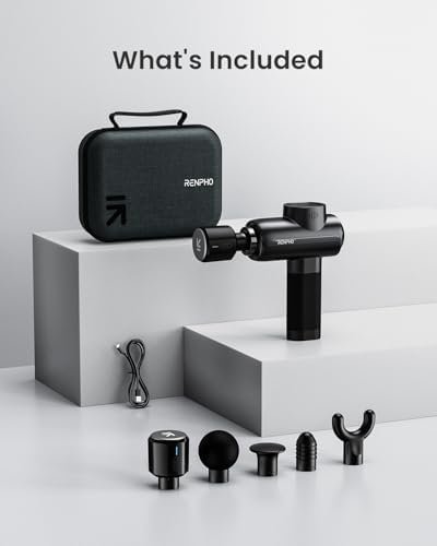 RENPHO Thermacool Massage Gun Deep Tissue with Heat and Cold Head, Mothers Day Gifts, FSA HSA Eligible, Handheld Muscle Massager with Carry Case, Body Masajeador for Men Women Athletes, Active - Image 9