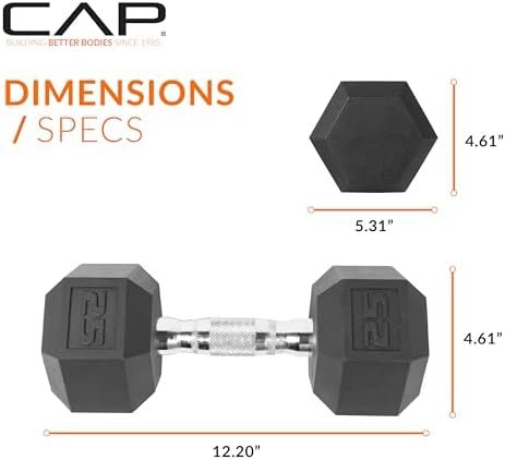 CAP Barbell Coated Dumbbell Weight | Multiple Options Pairs & Sets - Image 5
