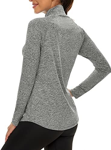 LURANEE Womens UPF 50+ Long Sleeve 1/4 Zip Pullover Athletic Hiking Running Workout Tops - Image 3