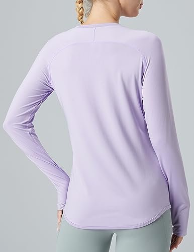4-Pack: Womens Long Sleeve Athletic Tops with Thumb Holes – Dry Fit Active Crewneck Workout Tees - Image 4
