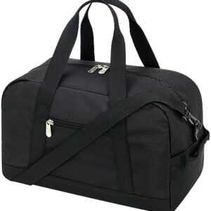 Small Gym Bag 14 inch lightweight Carry On Mini Duffel Bag for Travel Sport - Black