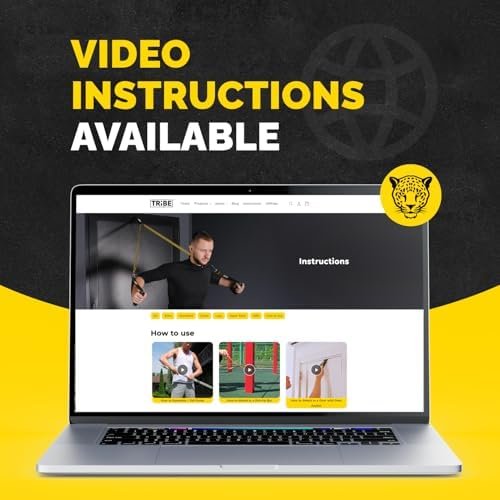 Long Resistance Bands for Working Out Men and Women - Set of 5 Pull-Up Bands, Rubber Handles and Door Anchor - Workout Bands Resistance for Men - Exercise Bands Resistance Bands Set - Image 4