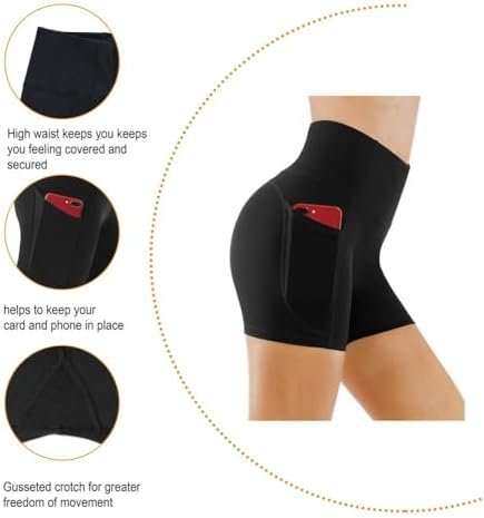 THE GYM PEOPLE Women's High Waist Workout Shorts Breathable Dolphin Split Elastic Lounge Yoga Shorts - Image 6