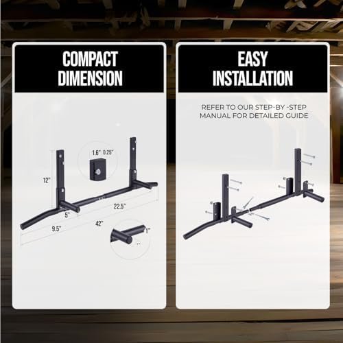 Joist Mount Pull Up Bar, Ceiling Mounted Chin Up Bar for Home Gym, Crossfit, Beam, Rafter - Heavy Duty, Multi Grip, 42" Wide, Maximum Head Clearance - TU038 - Image 4