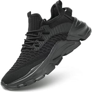 Men's Running Shoes, Non Slip, Breathable, Lightweight Fashion Sneakers, Slip Resistant Athletic Sports Walking Gym Work Shoes