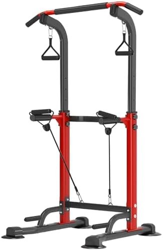 Power Tower Pull Up Bar,Pull-Up Rack Dip Station,Height Adjustable Multi-functional Home Strength Training Gym Equipment, Save Space,People Below 6 feet