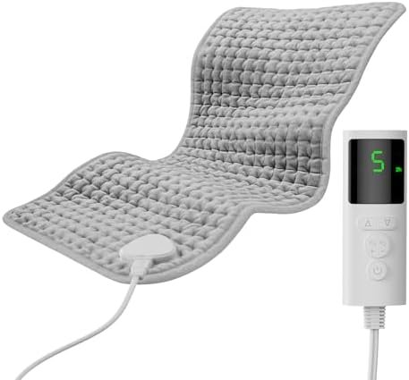 Heating Pad for Back, Neck, Shoulders & Period Cramps, 9 Heat Settings, Auto Shut-Off, Rapid Heating, 12”24”, Velvet-like Fabric, Moonlit Velvet