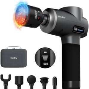 Massage Gun with Heat and Cold,FSA or HSA Eligible,Deep Tissue Massage Gun,Muscle Percussion Massager for Athletes,Handheld Massager for Pain Relief,2025 Health Gifts for Daily Life,Black