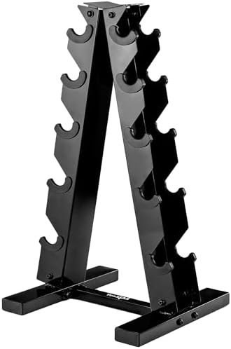 YES4ALL Dumbbell Rack Stand Only, 5 Tier A Frame Weight Rack for Dumbbells