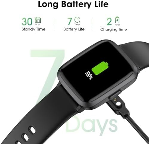 Fitness Tracker Watch, Step Tracker with Heart Rate, Blood Oxygen Sleep Monitor, 5ATM Waterproof Pedometer, Step Calorie Counter, Health Fitness Watch for Sports, Activity Tracker for Women Men - Image 6