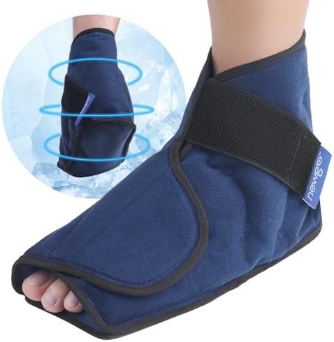 NEWGO Foot Ice Pack Wrap for Plantar Fasciitis, Ice Pack for Ankle Foot Achilles Tendon, Bunion Surgery, Reusable Heel Ice Pack for Heel Spur and Pain Relief – Blue