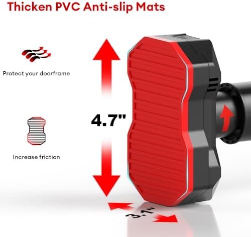 ONETWOFIT Pull Up Bar For Doorway, Door Frame Pull Up Bar No Screw Adjustable Width Portable Chin Up Bar For Home Gym Upper Body Workout Exercise Fitness Bar, Max 440Lbs - Image 4