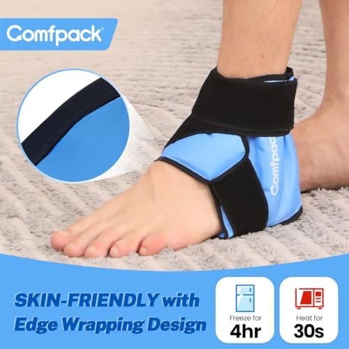 Heel Ice Pack for Plantar Fasciitis, Reusable Hot Cold Therapy Foot Ankle Wrap Achilles Tendonitis, Sprain, Swelling, Pain, Sports Injuries - Image 7