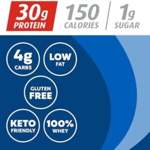 Premier Protein Powder, Vanilla Milkshake, 30g Protein, 1g Sugar, 100% Whey Protein, Keto Friendly, No Soy Ingredients, Gluten Free, 17 Servings, 23.3 Ounces