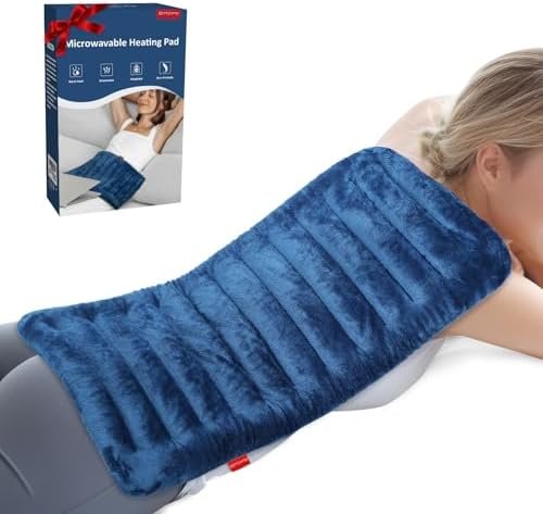 Comfytemp Extra Large Microwavable Heating Pad for Back Pain Relief, FSA HSA Eligible, 12″x23″ 3.7 LB Moist Heat Pad for Neck Shoulder, Cramps, Physical Therapy for Muscle Aches, Joints, Warm Compress