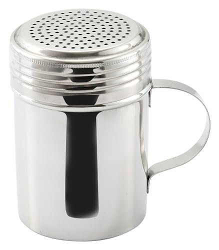 Winco 10 Oz. Stainless Steel Dredge (DRG-10), 5 inches X 4.75 inches X 1.5 inches