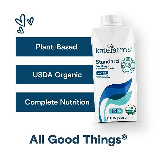 KATE FARMS Organic Vegan Plant Based 1.4 Sole-Source Nutrition Shake, Vanilla Flavor, 20g of protein, 28 Vitamins and Minerals, High Calorie Meal Replacement Drink, Protein Shake, Gluten Free and Non-GMO, 11 Fl oz (Pack of 12) - Image 3