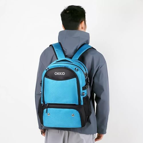 Sports Backpack for Basketball Soccer Travel Water-Resistant large Sports Bag with individual Ball &Shoes Compartments - Image 3