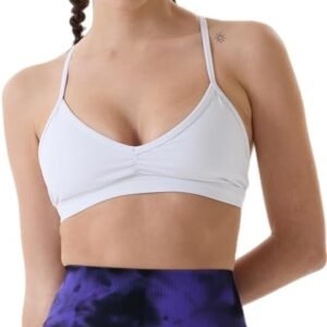 AUROLA Mercury Workout Sports Bras Women Athletic Removable Padded Backless Strapy Minimal Crop Top