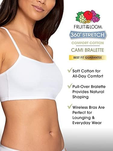 Fruit of the Loom Women's Spaghetti Strap Cotton Sports Bra - All-Day Comfort & Easy Movement - Image 3